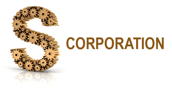 letter S made of gears with word corporation following