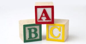 ABC Blocks on a white background