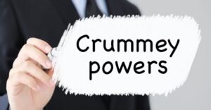 Businessman Writing crummey powers Concept Text
