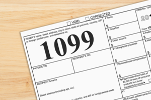 A US Federal tax 1099 income tax form
